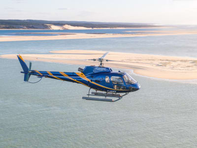 Hubschrauber-Einweihungsflug in Biscarosse