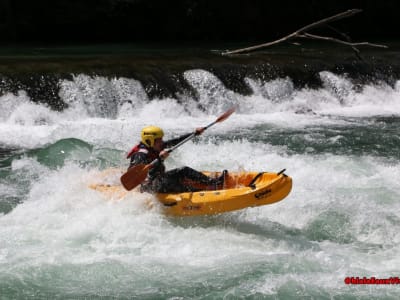 Canoeing down the Gave de Pau, Hautes-Pyrenees