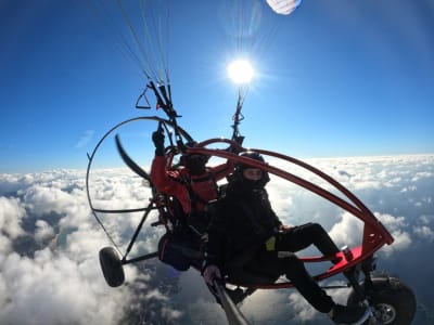 Tandem-Paramotorflug in Korfu