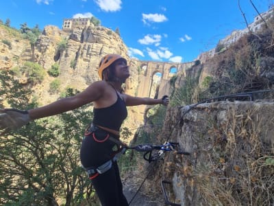 Guided Vía Ferrata excursion in Tajo de Ronda, near Malaga.