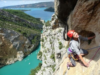 Cours d'escalade dans les Gorges du Verdon