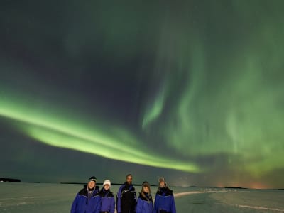 Excursión con Raquetas de Nieve y Cena para ver la Aurora Borealis en Brändön, cerca de Luleå