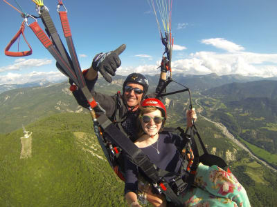 Tandem Paragliding over Barrême, near Digne-les-Bains