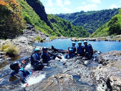 Canyoning initiation at the 7 waterfalls of Tamarin on Mauritius