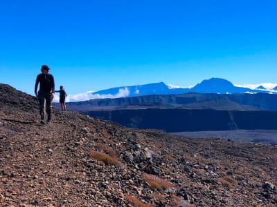 Hiking up to the Piton de la Fournaise, Reunion Island