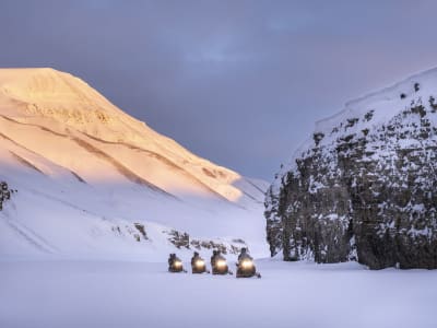 Snowmobile Safari to the Wild Fjords from Longyearbyen in Svalbard