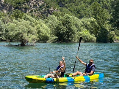 Kanutour auf dem Escales-Stausee in der Nähe des Nationalparks Aigüestortes