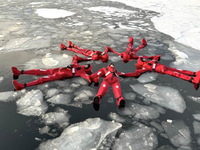Glace flottante urbaine à Trondheim
