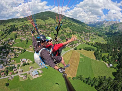 Tandem Paragliding Flight over La Clusaz