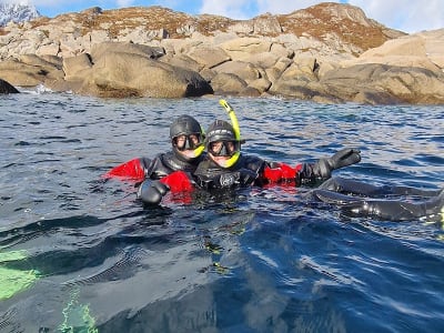 Excursión de Snorkel Ártico Estival en el Archipiélago de Lofoten desde Ballstad