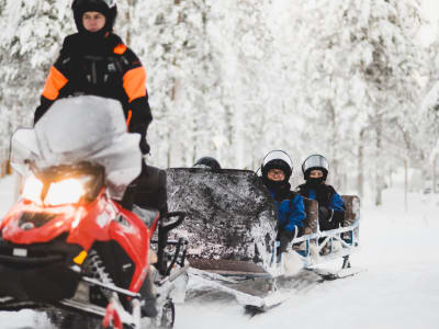 Safari para principiantes en moto de nieve por los bosques de Levi