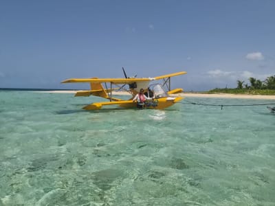 Vol en hydravion au-dessus du Grand Cul-de-sac Marin depuis Le Gosier