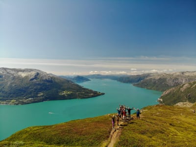 Hiking to Mount Oksen from Voss