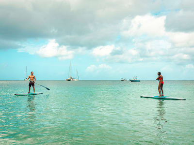 Location de stand up paddle dans la baie de Grande Anse d’Arlet, Martinique