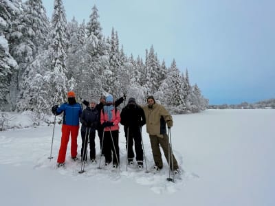 Randonnée en raquettes jusqu'au lac d'Immel à Levi