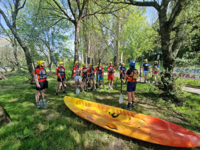 Aventura privada en las copas de los árboles, kayak y stand-up paddleboarding o experiencia en bicicleta en Ponte da Barca