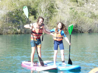 Stand up paddle duo rental in the Gorges du Verdon at Montpezat