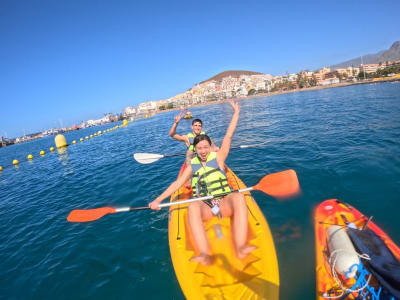Excursion guidée en kayak et snorkeling au départ de Los Cristianos, Tenerife