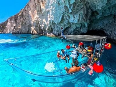 Clear Boat Tour in Zakynthos with Turtle Spotting