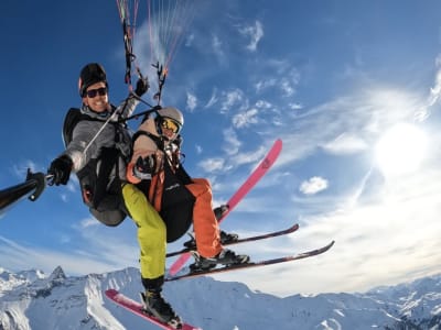 Baptême de parapente à ski à Peisey-Vallandry, Paradiski