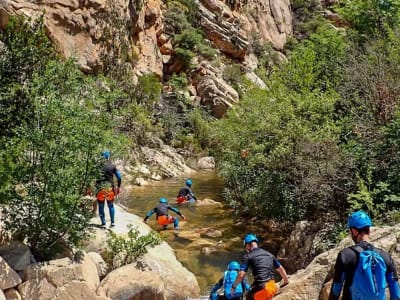 Beginner Canyoning down Rio Pitrisconi in San Teodoro, Sardinia