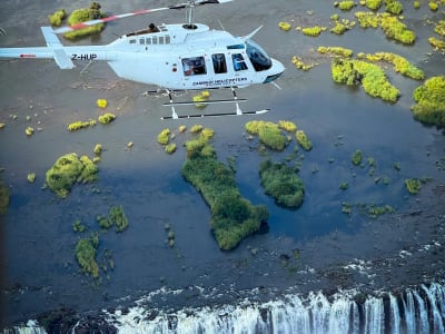 Helicopter Flight to Victoria Falls and Dinner Cruise on the Zambezi from the City of Victoria Falls