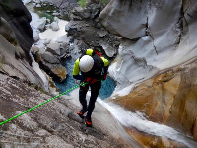 Sporty Canyoning at Lodrino from Cresciano in Ticino