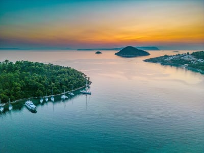 Sunset Catamaran Boat Cruise around Sithonia, from Porto Carras Marina