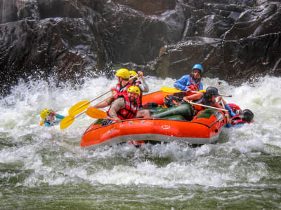 Rafting down the Zambezi from Victoria Falls