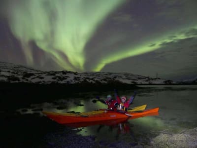 3-day Camping Trip with Kayaking, Snowshoeing & Skiing in Rebbenesøya near Tromsø