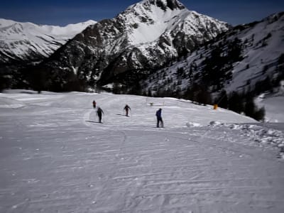 Randonnée nocturne en ski de fond et dîner à Claviere près de Sestriere