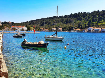 ‌Excursion privée en bateau au sud de l'île de Mljet et aux îles Élaphites depuis Dubrovnik