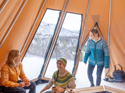 Übernachtung auf dem Husky-Campingplatz am Folgefonna-Gletscher in Jondal