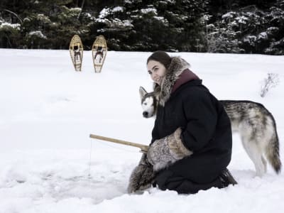 Pêche sur glace dans les Laurentides, à Val-des-Lacs