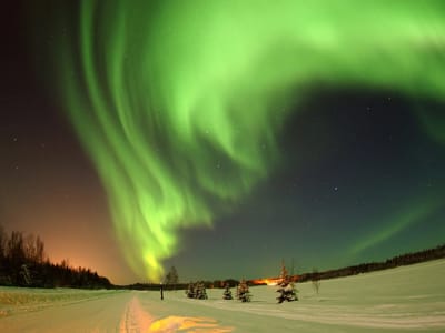 Excursion d'observation des aurores boréales à Aurora lodge, au départ de Fairbanks, Alaska