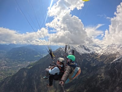 Vuelo en parapente biplaza sobre Merano, Alpes del Tirol del Sur