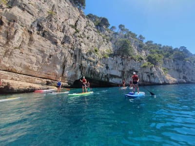 Visite du Parc national des Calanques en stand up paddle à Cassis