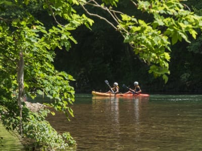 Kayaking down the Bidassoa River from Hendaye, Basque Country