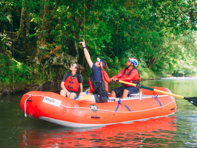 Safari animalier en radeau sur la rivière Sarapiqui au départ de La Fortuna, Costa Rica