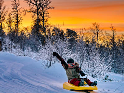 Excursion nocturne en luge à Dagali près de Geilo