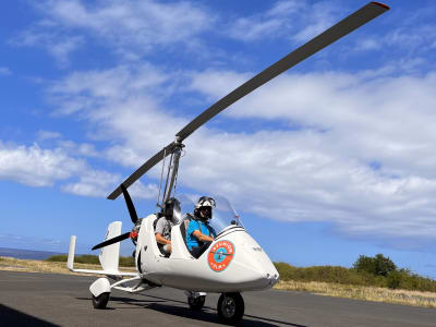 Erstflug eines Gyrocopters in Saint-Paul, Insel La Réunion