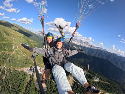 Paragliding in Brixen from the Plose, South Tyrol