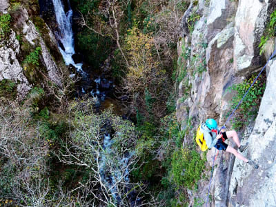 Dry Canyoning in the Gorges d'Enval near Clermont-Ferrand