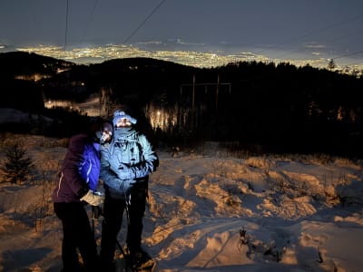 Guided Night Snowshoeing Excursion in Estenstadmarka, Trondheim