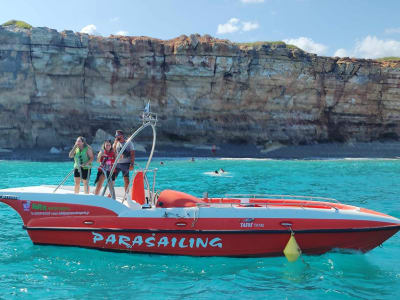 Excursión en lancha rápida a las Cuevas de los Piratas desde la playa de Rethymno