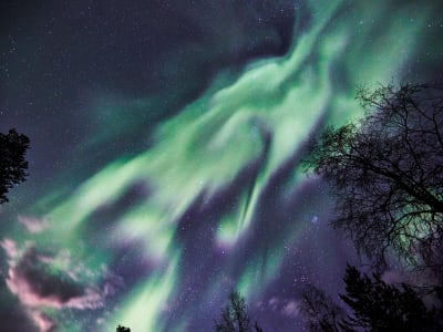 Atelier de photographie d'aurores boréales en Laponie finlandaise