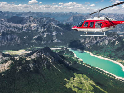 Helicopter Flight over the Canadian Rockies at Kananaskis, near Canmore