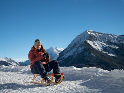 Descente en luge à Isenfluh près d'Interlaken