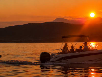 Private boat trip with jet surf at sunset from Palombaggia, Porto-Vecchio