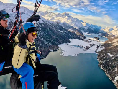 Vol en parapente tandem à Saint-Moritz, vallée de l’Engadine